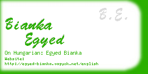 bianka egyed business card